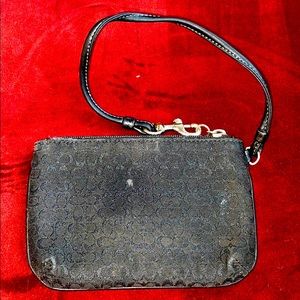 Coach black small wristlet